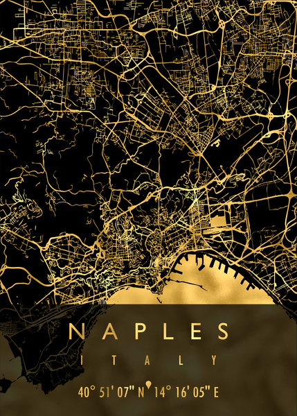 NAPLES MAP ITALY by Mapolis