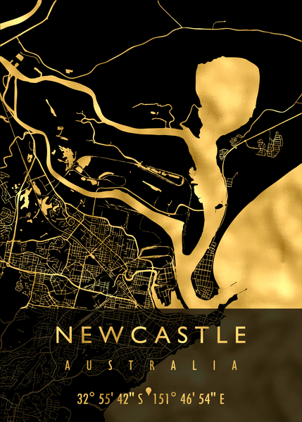 NEWCASTLE MAP AUSTRALIA by Mapolis