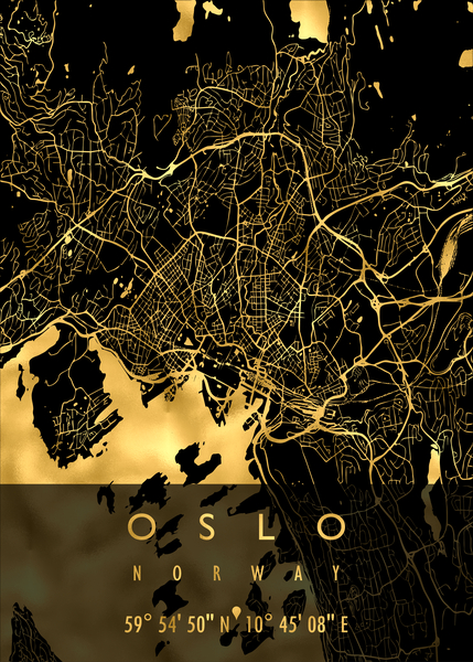 OSLO MAP NORWAY by Mapolis