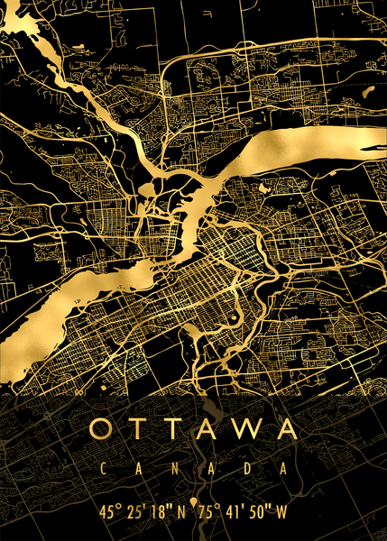 OTTAWA MAP CANADA Print
