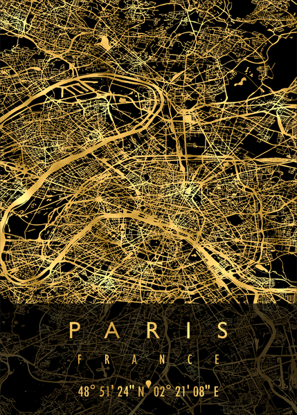 PARIS MAP FRANCE by Mapolis