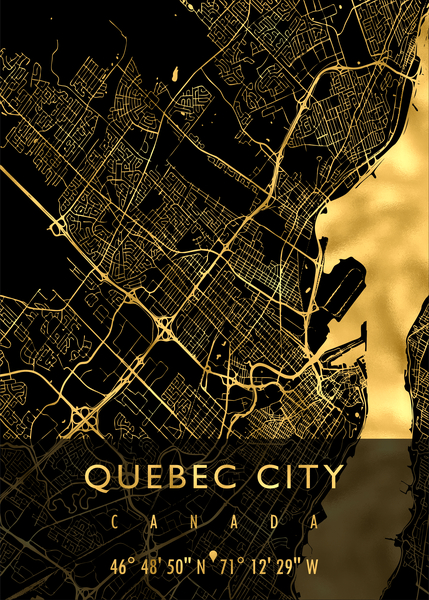 QUEBEC CITY MAP CANADA by Mapolis