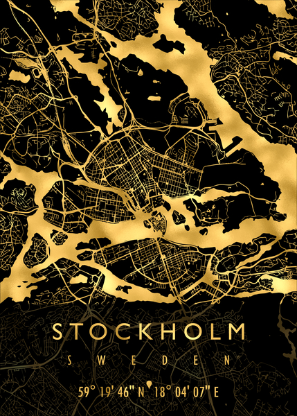 STOCKHOLM MAP SWEDEN by Mapolis