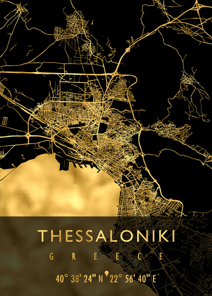 THESSALONIKI MAP GREECE by Mapolis