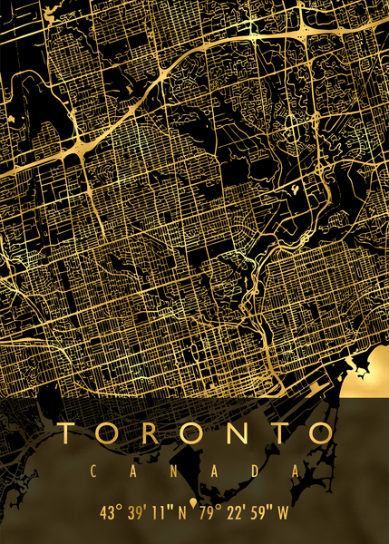 TORONTO MAP CANADA Print
