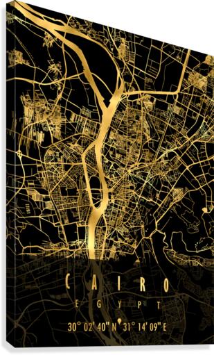 CAIRO MAP EGYPT Canvas Print