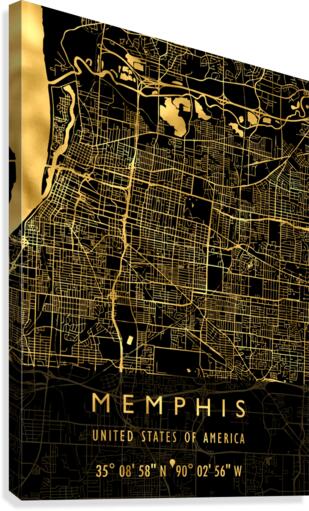 MEMPHIS MAP USA Canvas Print