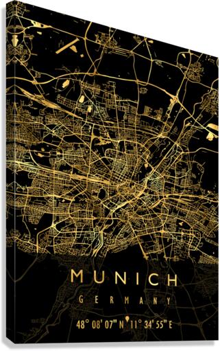 MUNICH MAP GERMANY Canvas Print