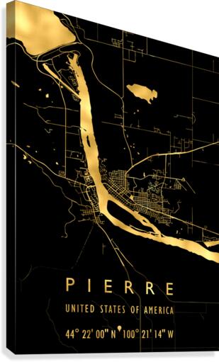PIERRE MAP USA Canvas Print