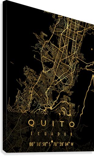 QUITO MAP ECUADOR Canvas Print