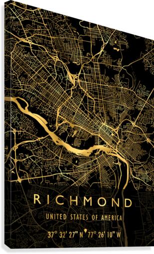 RICHMOND MAP USA Canvas Print