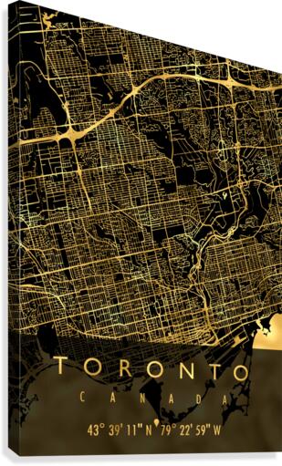 TORONTO MAP CANADA Canvas Print