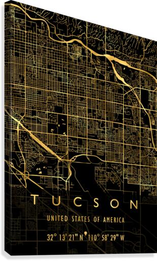 TUCSON MAP USA Canvas Print