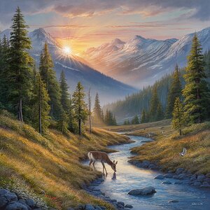 a breathtaking sunrise landscape in a mountain va