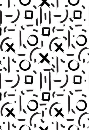 Abstract Strokes Pattern in Black and White