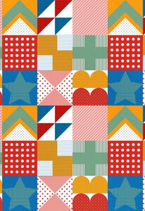Halftone Bauhaus Pattern 