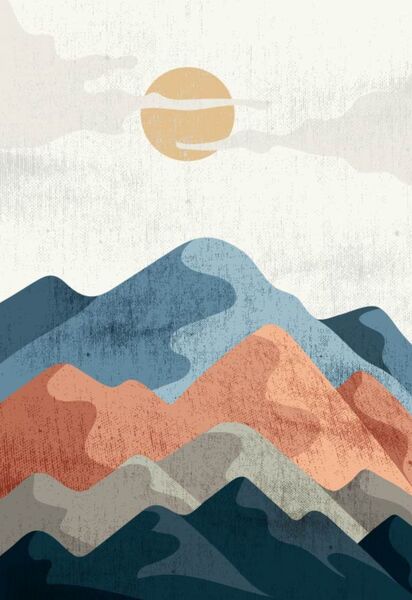 Abstract Mountain Print