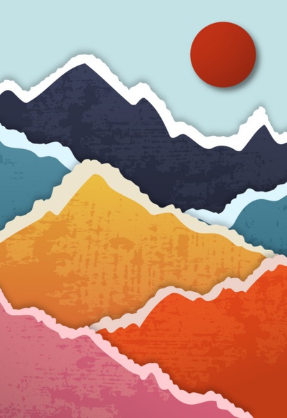 Abstract Mountains Print