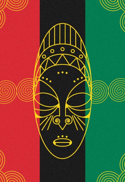 African Mask Print