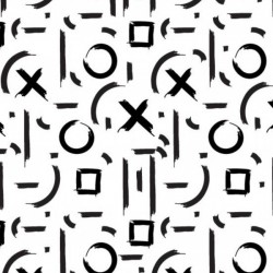 Abstract Strokes Pattern in Black and White
