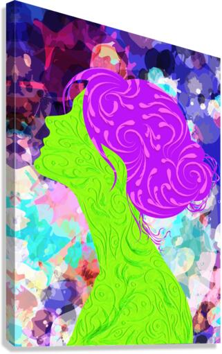 GreenpurpPinkGal Canvas Print