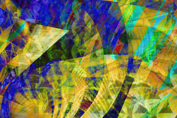 Yellow Structures Print