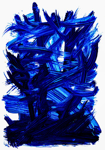 Abstract blue painting.  