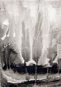 Abstrcat black paint artwork.