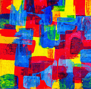 Hand painted colorful abstract artwork.