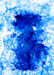 Abstract blue painting. Abstract blue paint grunge background.