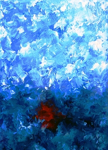 Abstract blue painting