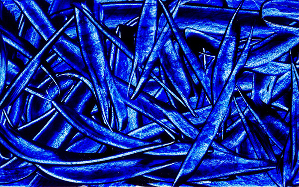 Abstract blue painting by TAHDAINI