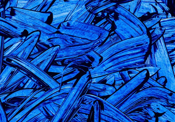 Abstract blue painting.   Print