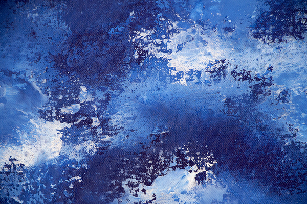 Abstract blue painting. Abstract blue paint grunge background. Print