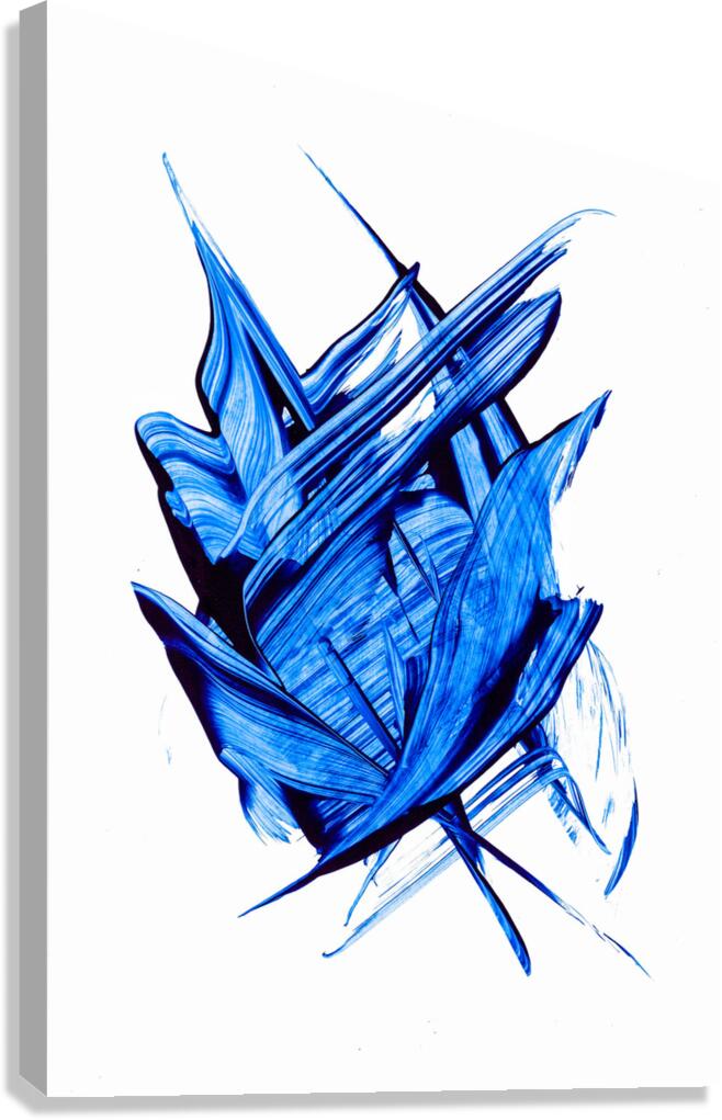 Abstract blue painting.   Canvas Print