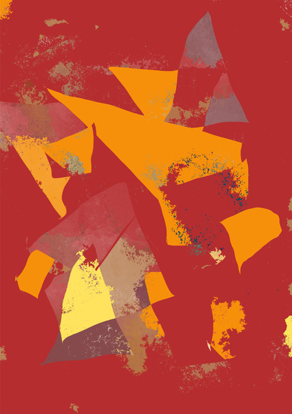 Red Orange Yellow Print