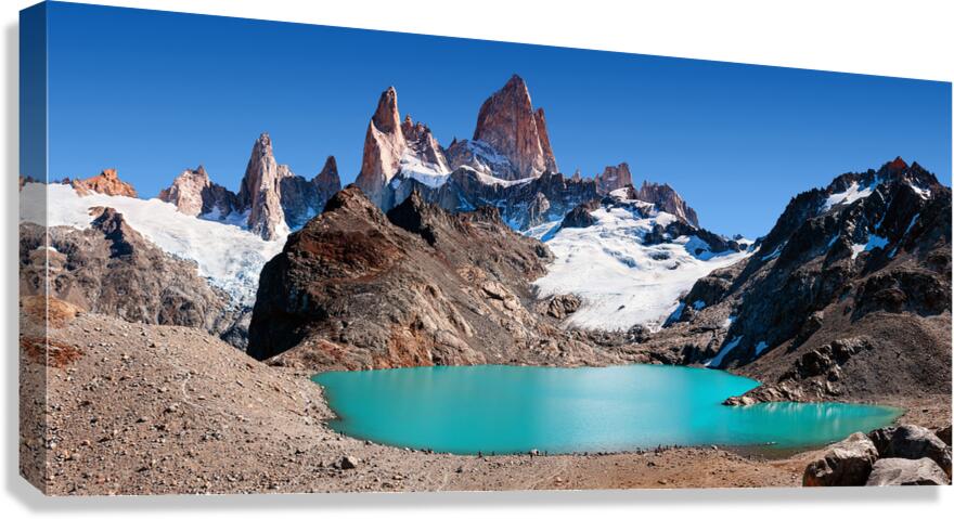 Patagonia Dreams - Fitz Roy and Laguna de los Tres  Canvas Print