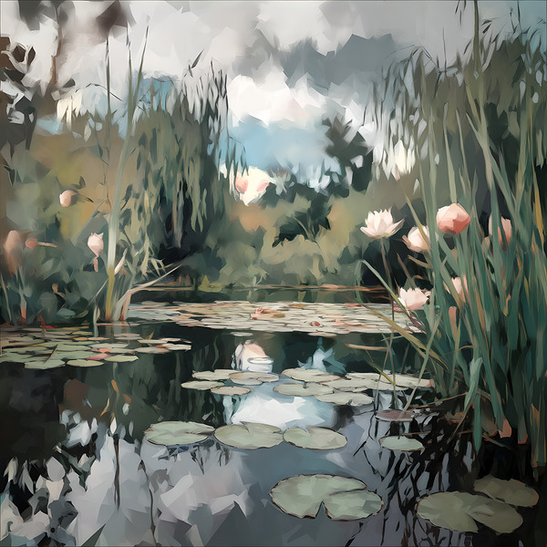 Whispering Waters:  A Pondside Impression by AMRO ISMAIL