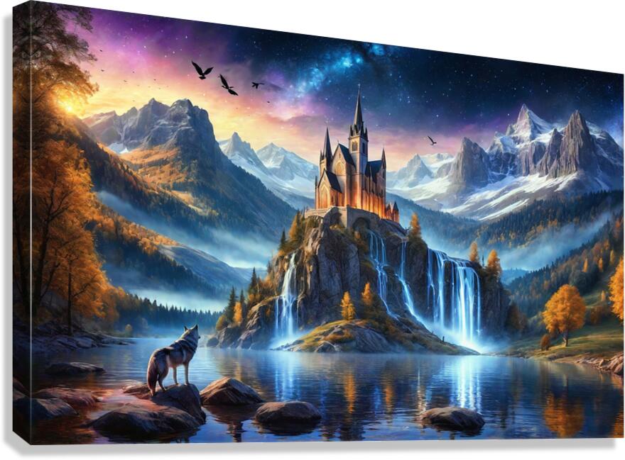 Gothic Landscape 7 | Wolf River Falls Canvas Print