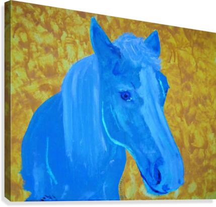 cheval bleu Canvas Print