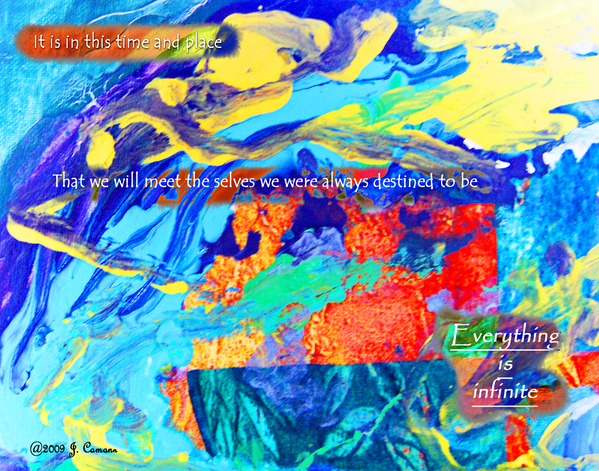 everything is infinite 11 x 14 by Chromatic Verse