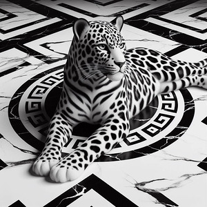 Leopard Elegance – Wild Beauty on a Minimalist Stage