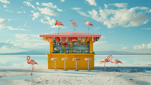 Flamingo Bar Print