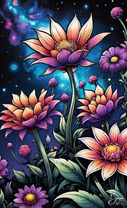 Galaxy Flowers