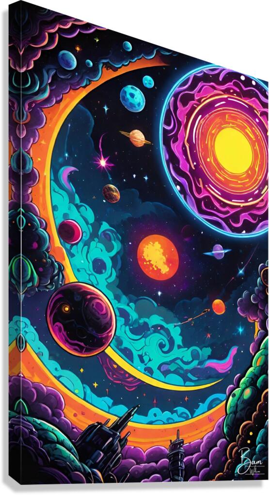 Neon Galaxy by Bam Wilcox Wall Art