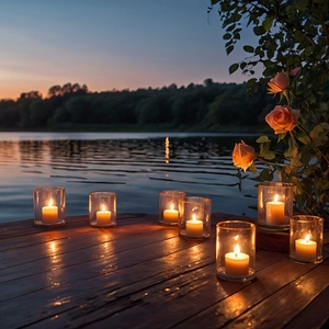 Eternal Romance Sunset Candles  Love
