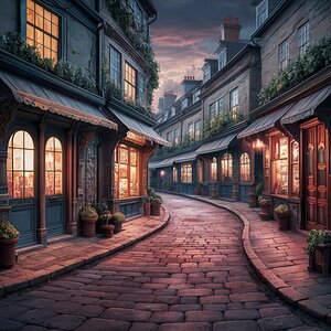 Magical Old Street Scene