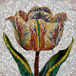 a stunning and intricate mosaic artwork depicting