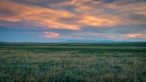 Sunset Sky Over the Plains
