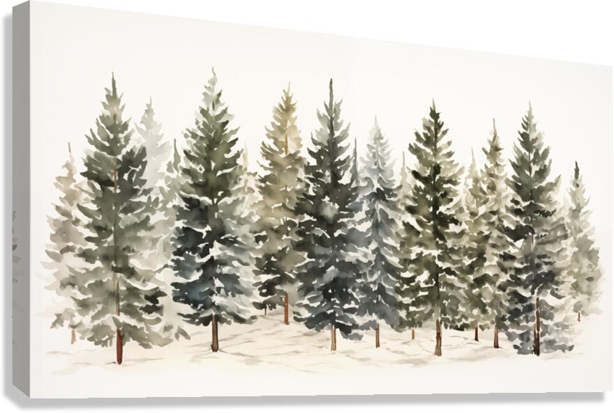 Winter Pine Forest Canvas Print